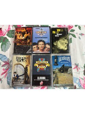 Lot Of 6 90s 80s Vintage Cassette Tape music Country Assorted Bands Retro